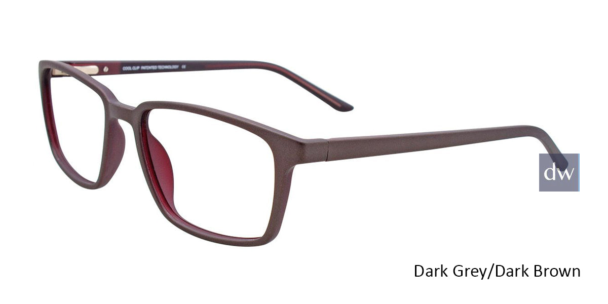 Dark Grey/Dark Brown Cool Clip CC843 Eyeglasses.