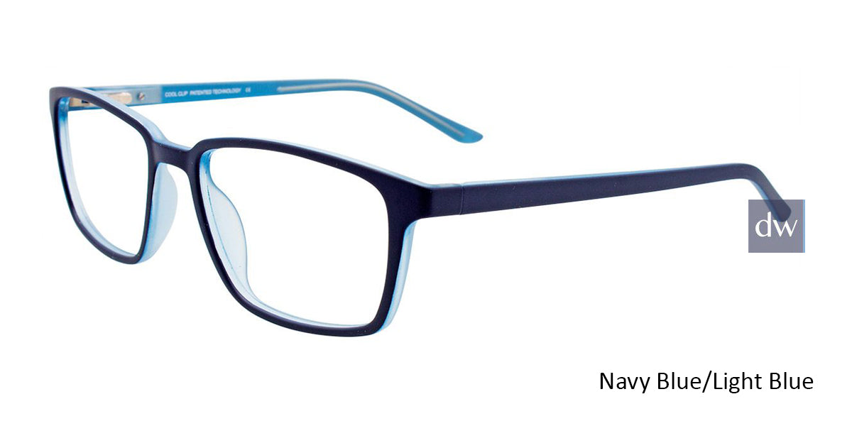 Navy Blue/Light Blue Cool Clip CC843 Eyeglasses.