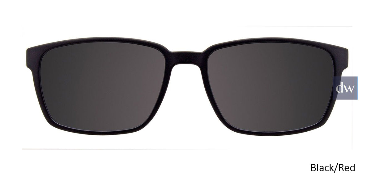Black Red Cool Clip CC843 Eyeglasses