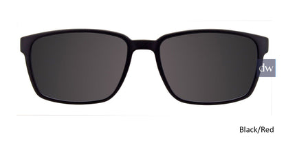 Black Red Cool Clip CC843 Eyeglasses