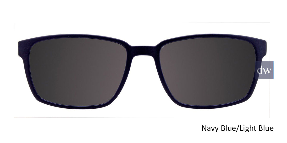 Navy Blue/Light Blue Cool Clip CC843 Eyeglasses.