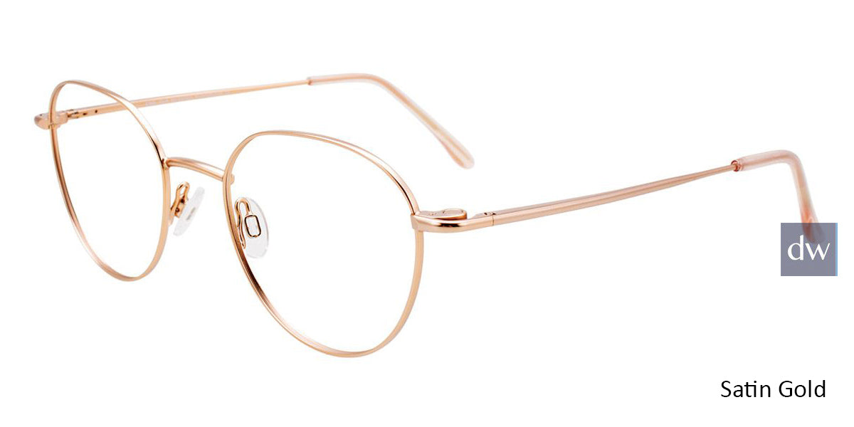 Satin Gold Cool Clip CC844 Eyeglasses.