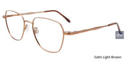Satin Light Brown Cool Clip CC845 Eyeglasses.
