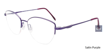 Satin Purple Cool Clip CC846 Eyeglasses.