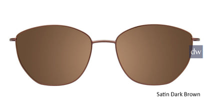 Satin Dark Brown Cool Clip CC846 Eyeglasses.