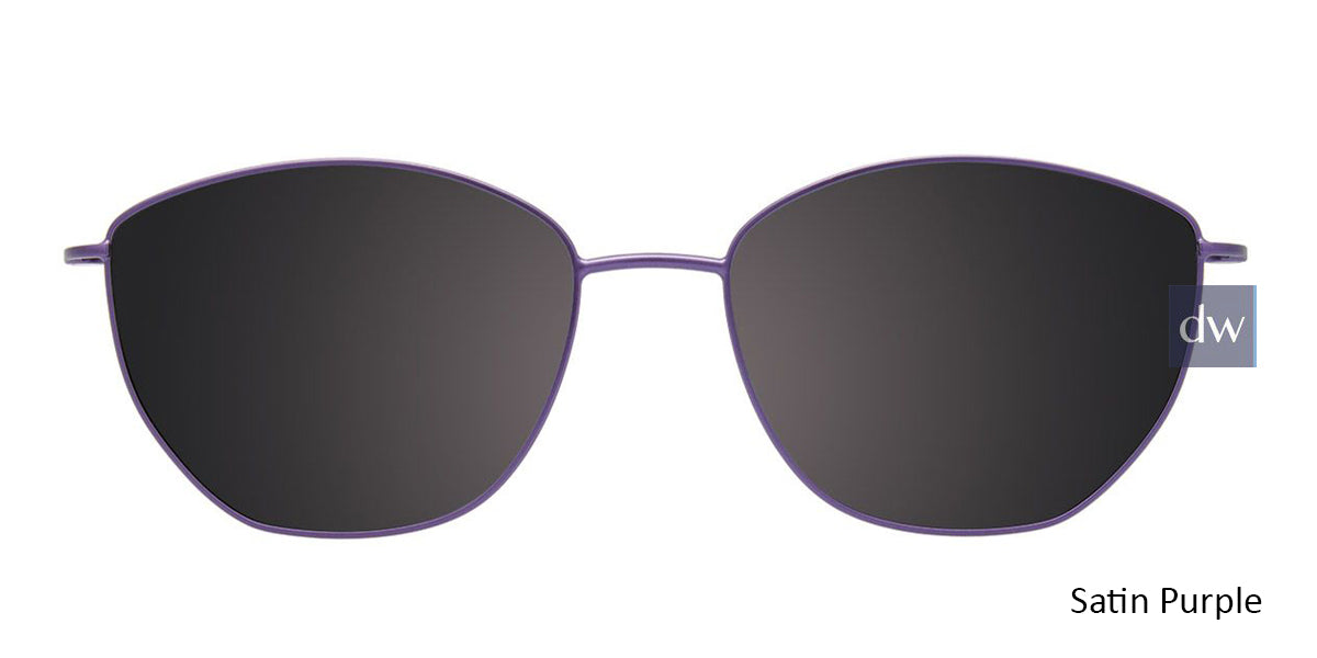 Satin Purple Cool Clip CC846 Eyeglasses.