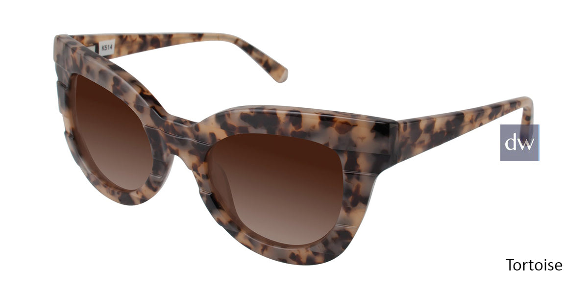 Tortoise Kate Young For Tura K514 Sunglasses.