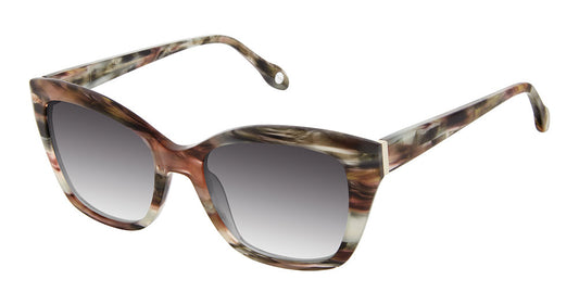 FYSH F-2141 Modified Cat Eye Sunglasses in Cloud Shimmer Multi — women's full acetate frame with saddle bridge
