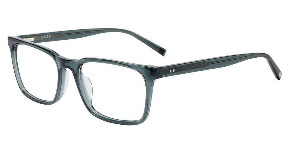  “Jones New York VJOM565 men's rectangle plastic eyeglasses in Crystal Navy.”