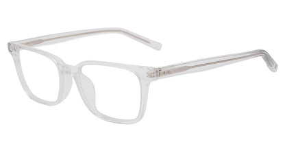 Jones New York VJOM569 men's rectangle plastic eyeglasses in Crystal.