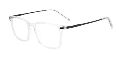 “Jones New York VJOM564 men's square plastic eyeglasses in Crystal.”