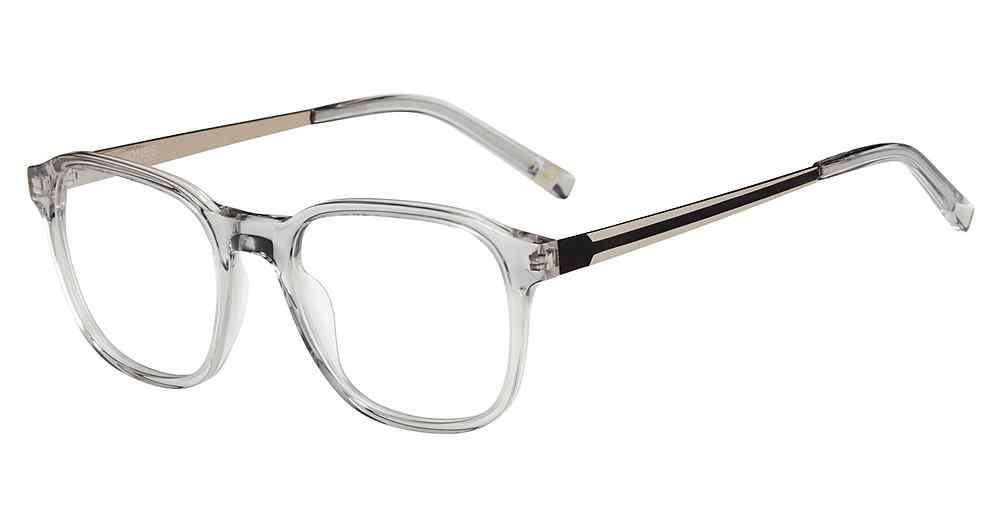 Jones New York VJOM545 Square Eyeglasses in Crystal — men's full-rim plastic frame with single bridge
