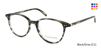 Black/Grey (C1) William Morris Charles Stone NY CSNY30005 Eyeglasses - Teenager