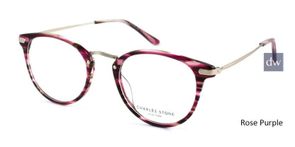 Rose Purple William Morris Charles Stone NY CSNY30007 Eyeglasses - Teenager