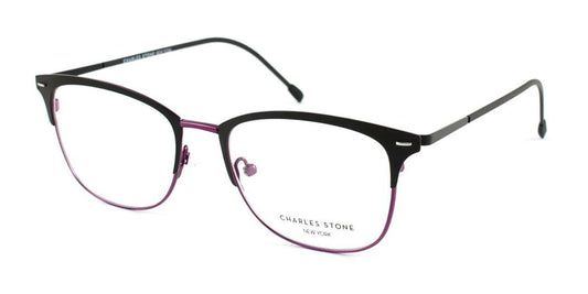 Black/Purple William Morris Charles Stone NY CSNY30009 Eyeglasses