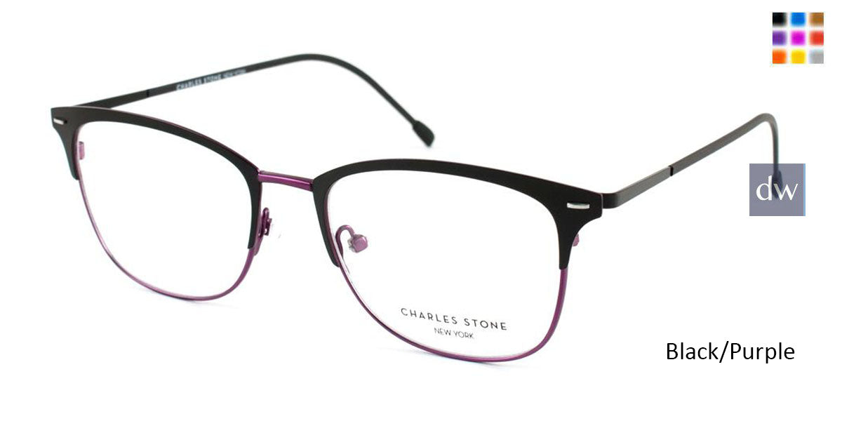 Black/Purple William Morris Charles Stone NY CSNY30009 Eyeglasses