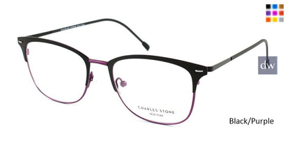 Black/Purple William Morris Charles Stone NY CSNY30009 Eyeglasses