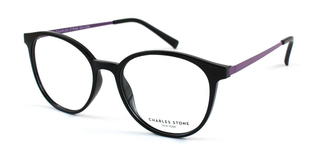 Black/Purple William Morris Charles Stone NY CSNY30012 Eyeglasses