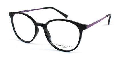 Black/Purple William Morris Charles Stone NY CSNY30012 Eyeglasses