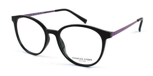 Black/Purple William Morris Charles Stone NY CSNY30012 Eyeglasses