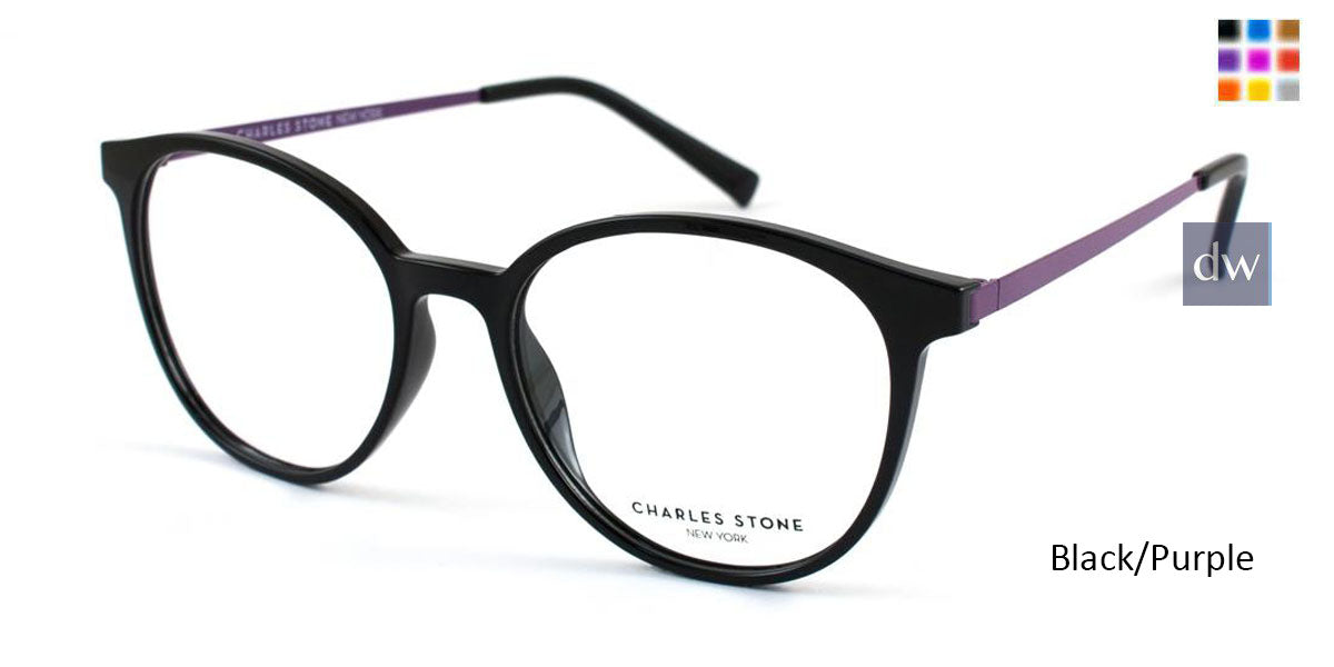 Black/Purple William Morris Charles Stone NY CSNY30012 Eyeglasses