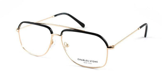 Black/Gold William Morris Charles Stone NY CSNY30025 Eyeglasses