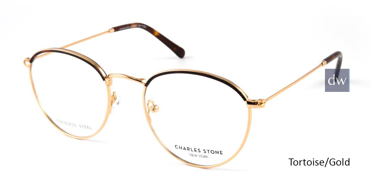 Tortoise/Gold William Morris Charles Stone NY CSNY30046 Eyeglasses.
