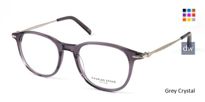 Grey Crystal William Morris Charles Stone NY CSNY30052 Eyeglasses - Teenager.