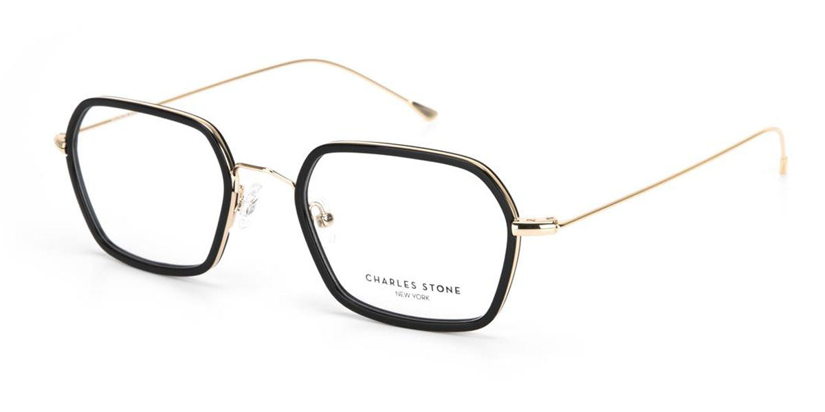 Black/Gold William Morris Charles Stone NY 30056 Eyeglasses - Teenager