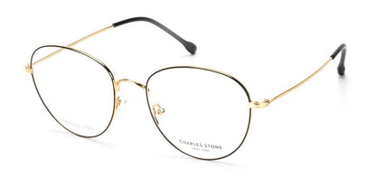 Black/Gold William Morris Charles Stone NY CSNY30064 Eyeglasses