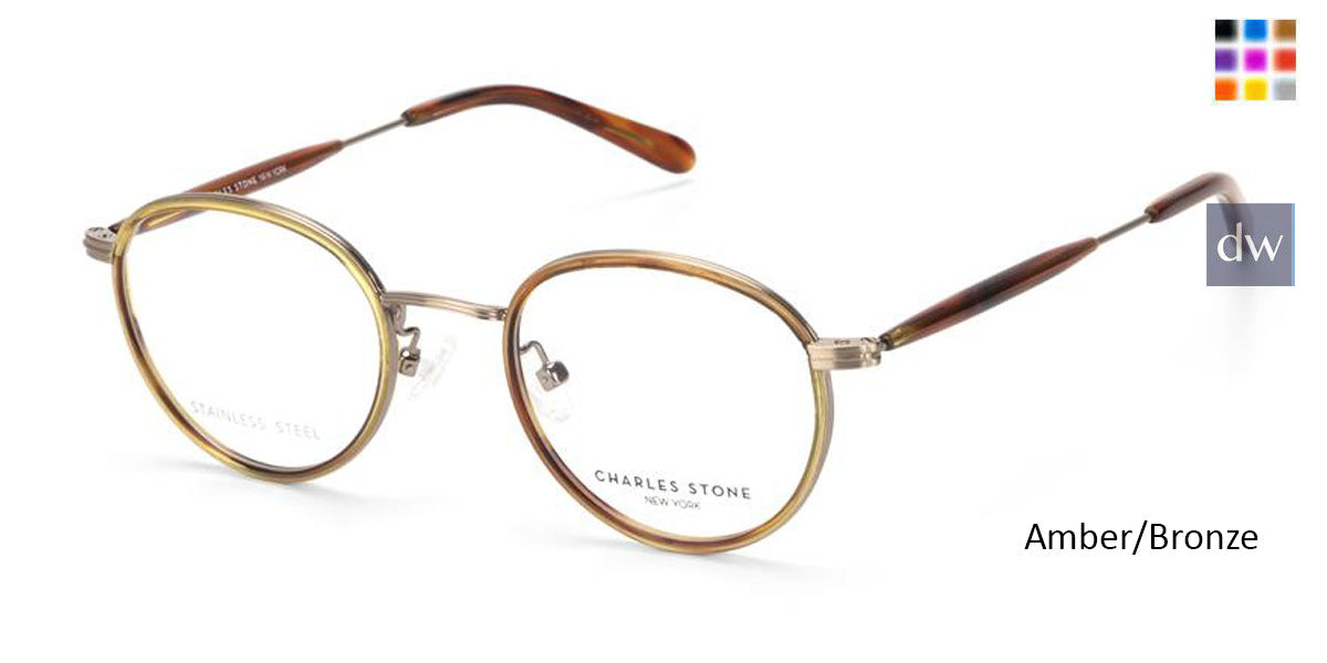 Amber/Bronze William Morris Charles Stone NY CSNY30065 Eyeglasses