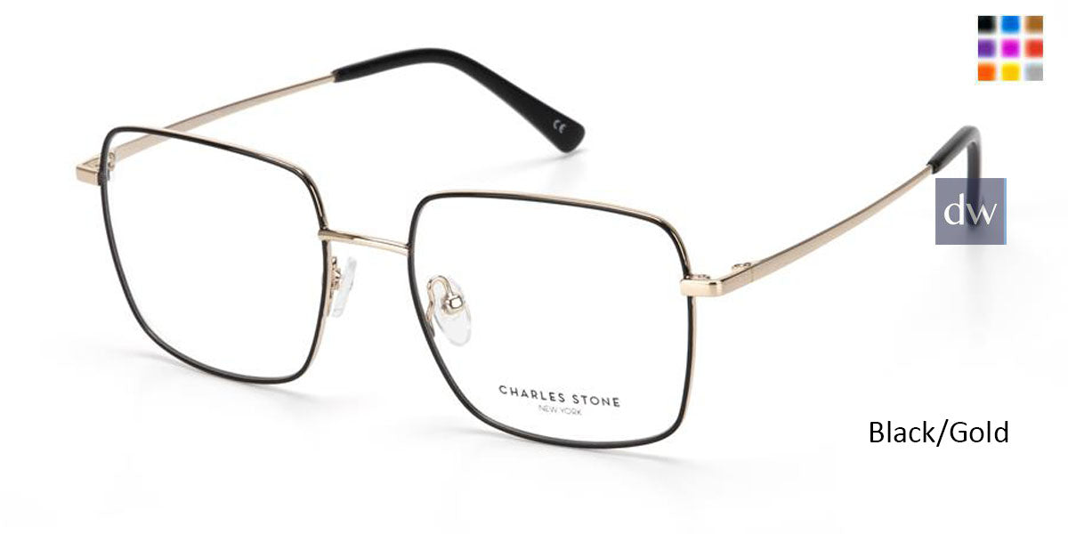 Black/Gold William Morris Charles Stone NY CSNY30067 Eyeglasses