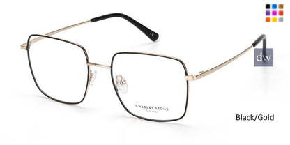 Black/Gold William Morris Charles Stone NY CSNY30067 Eyeglasses