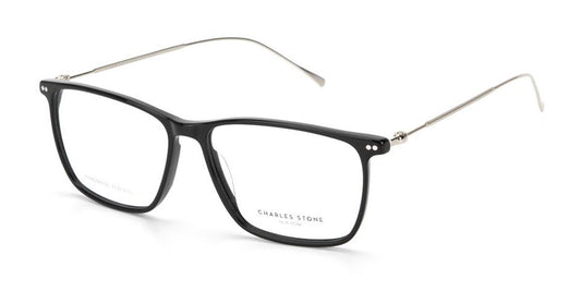 Black/Silver William Morris Charles Stone NY CSNY30068 Eyeglasses