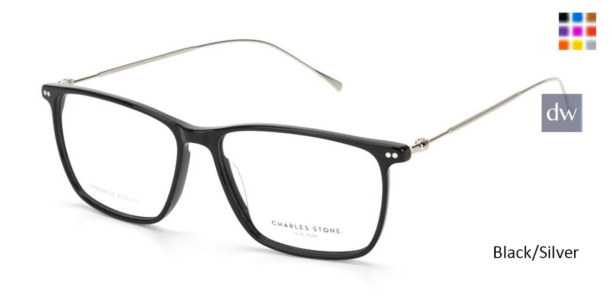 Black/Silver William Morris Charles Stone NY CSNY30068 Eyeglasses