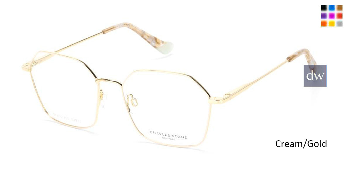 Cream/Gold William Morris Charles Stone NY CSNY30070 Eyeglasses