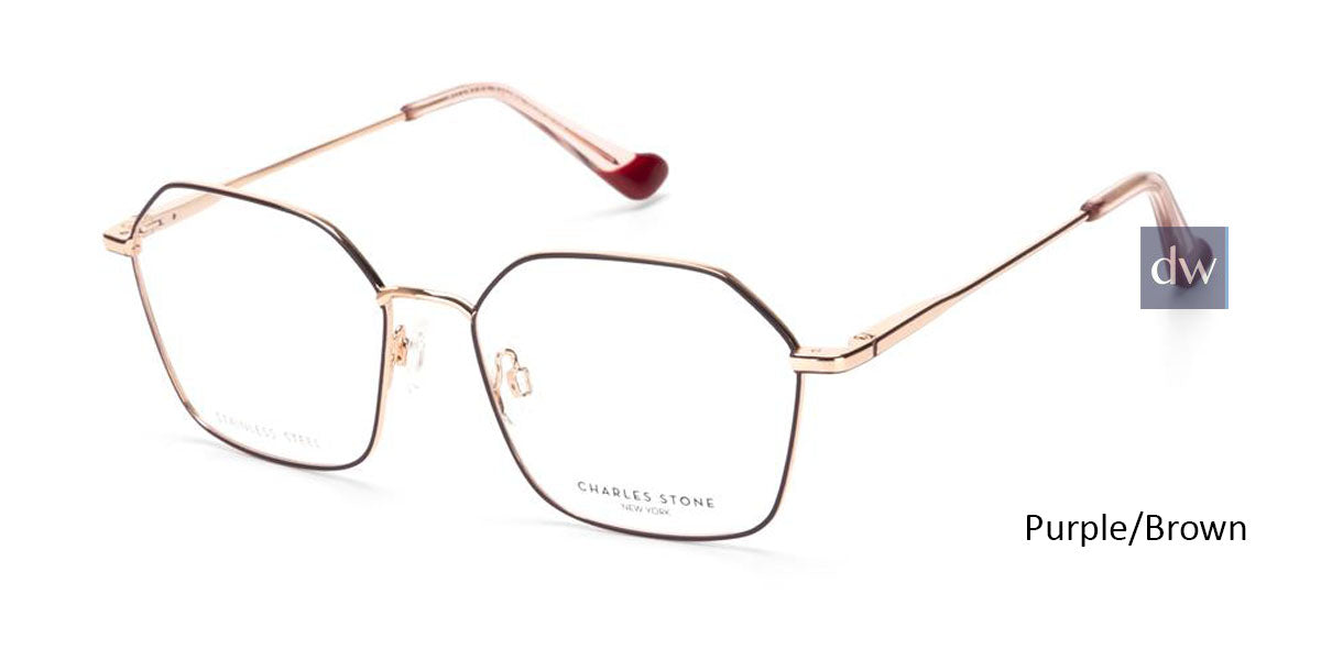 Purple/Brown William Morris Charles Stone NY CSNY30070 Eyeglasses