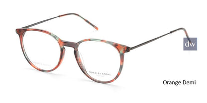 Orange Demi William Morris Charles Stone NY CSNY30073 Eyeglasses