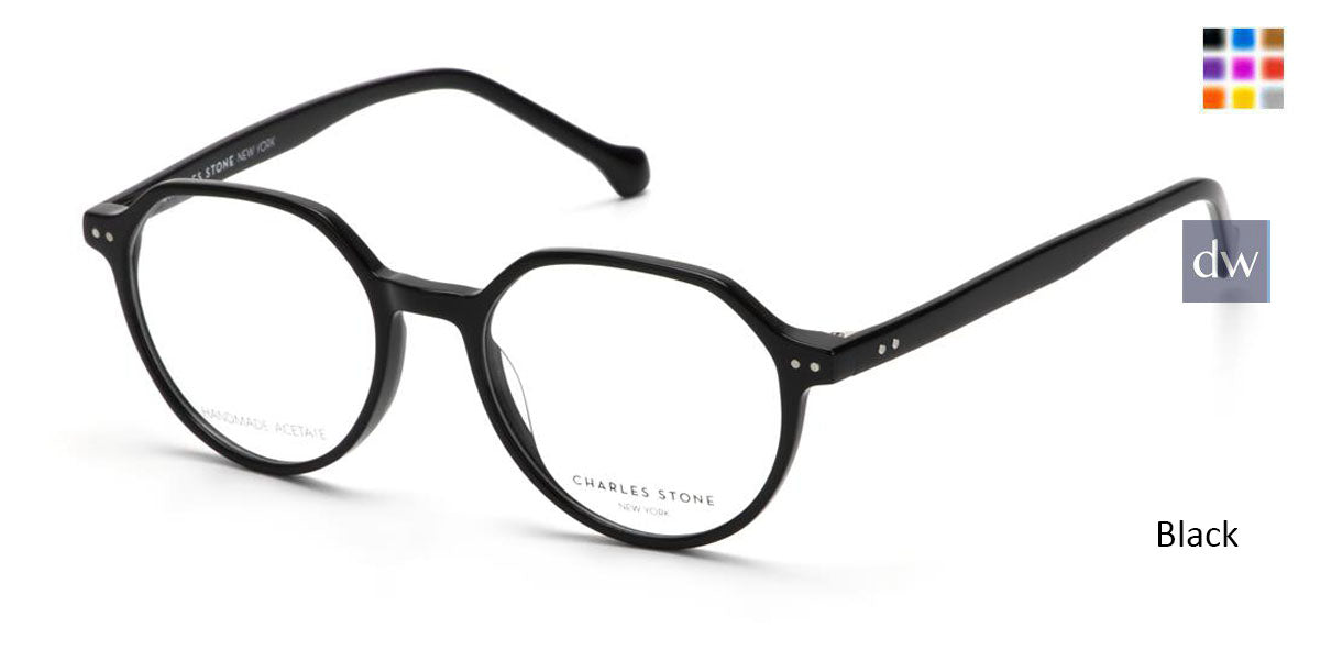 Black William Morris Charles Stone NY CSNY30075 Eyeglasses - Teenager
