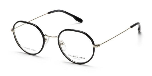Black William Morris Charles Stone NY CSNY30077 Eyeglasses - Teenager