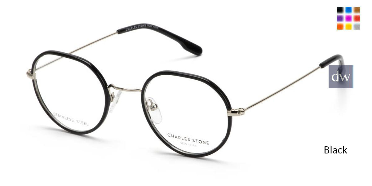 Black William Morris Charles Stone NY CSNY30077 Eyeglasses - Teenager