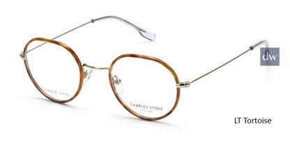 LT Tortoise William Morris Charles Stone NY CSNY30077 Eyeglasses - Teenager