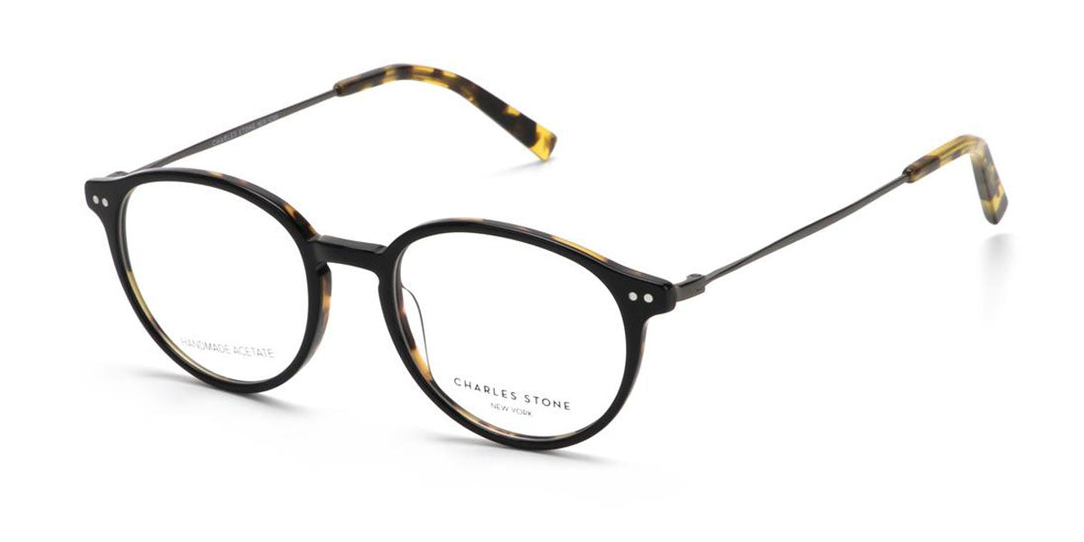 Black Tortoise/Gun William Morris Charles Stone NY CSNY30079 Eyeglasses