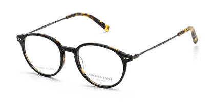 Black Tortoise/Gun William Morris Charles Stone NY CSNY30079 Eyeglasses