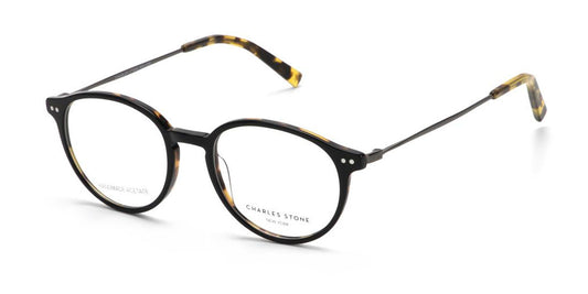 Black Tortoise/Gun William Morris Charles Stone NY CSNY30079 Eyeglasses