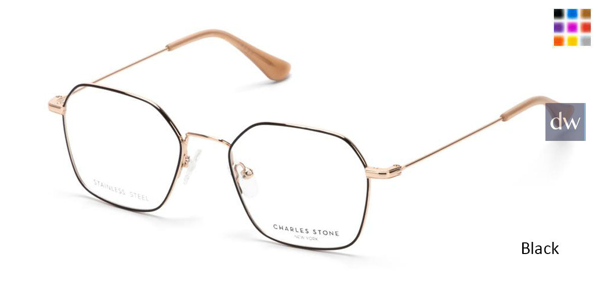 Black William Morris Charles Stone NY CSNY30080 Eyeglasses - Teenager