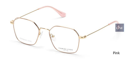Pink William Morris Charles Stone NY CSNY30080 Eyeglasses - Teenager