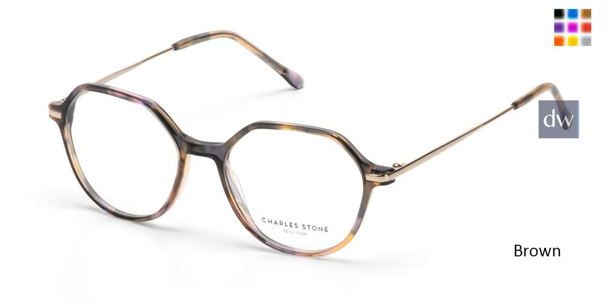 Brown William Morris Charles Stone NY CSNY30082 Eyeglasses - Teenager