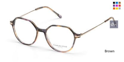 Brown William Morris Charles Stone NY CSNY30082 Eyeglasses - Teenager