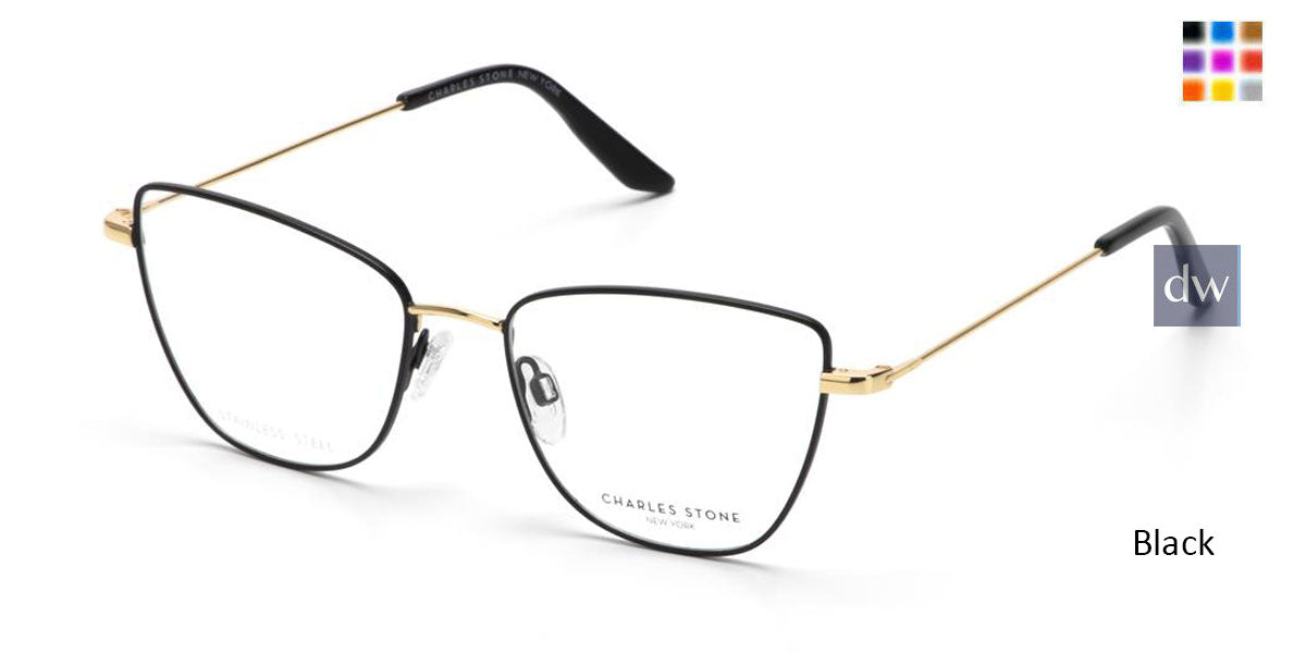 Black William Morris Charles Stone NY CSNY30084 Eyeglasses